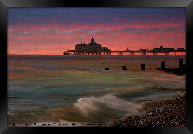 Hastings Pier  Framed Print by sylvia scotting