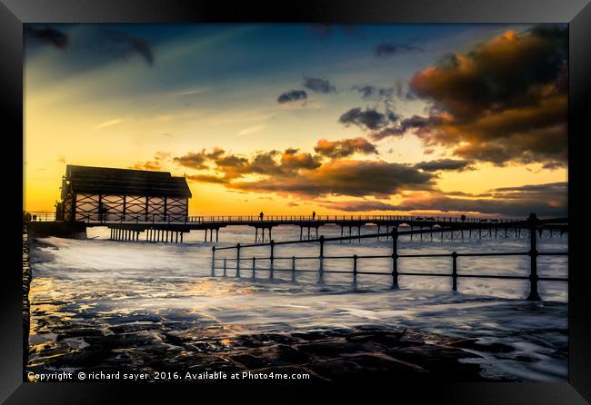 Surfs Up Framed Print by richard sayer