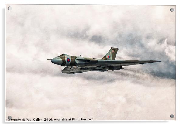 Avro Vulcan XH558 Acrylic by Paul Cullen