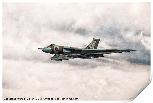 Avro Vulcan XH558 Print by Paul Cullen