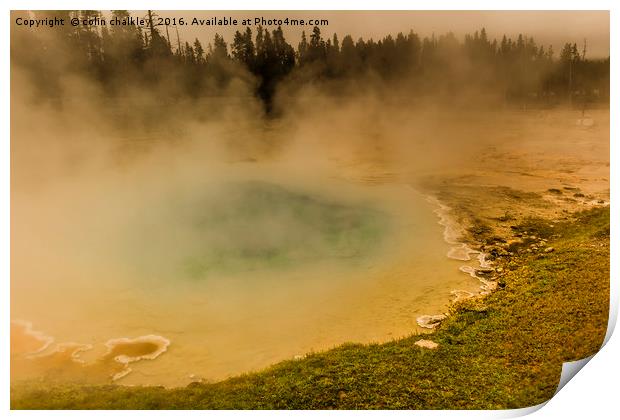 Artists Paint Pots - Yellowstone National Park Print by colin chalkley