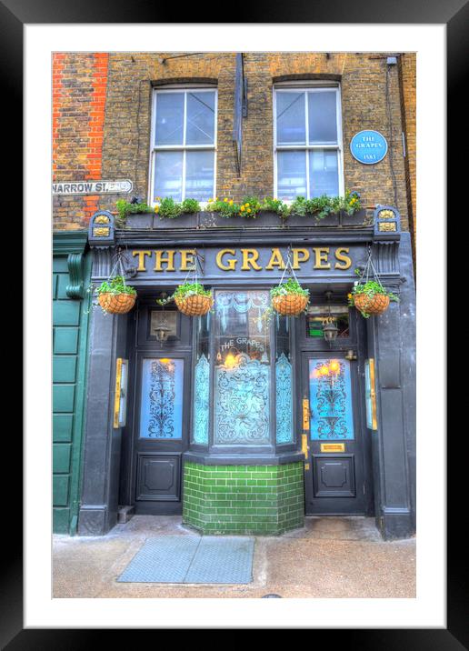 The Grapes Pub London Framed Mounted Print by David Pyatt