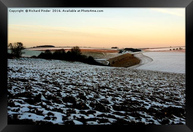 Early Morning on the Yorkshire Wolds Framed Print by Richard Pinder