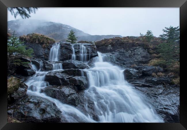 Scottish Highland waterfall Framed Print by Shaun Jacobs