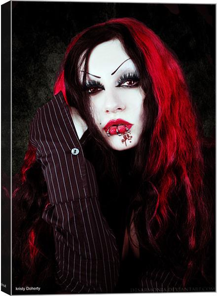 a vampires portrait Canvas Print by kristy doherty