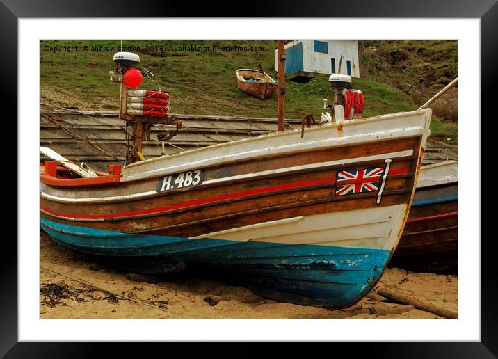 BEACHED Framed Mounted Print by andrew saxton