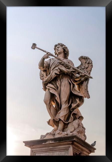 Roman Angel Statue Framed Print by Antony McAulay