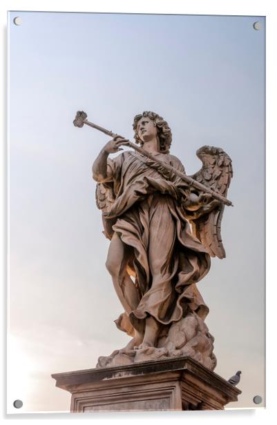 Roman Angel Statue Acrylic by Antony McAulay
