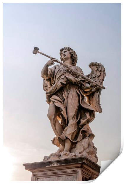 Roman Angel Statue Print by Antony McAulay