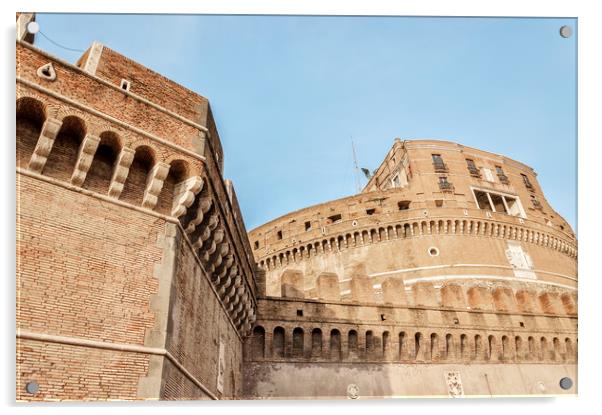 Rome Castel Sant Angelo close up Acrylic by Antony McAulay