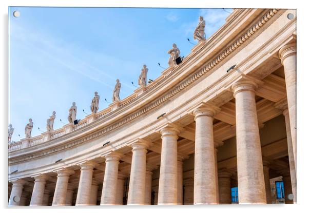 Rome Saint Peters Colonnade Acrylic by Antony McAulay