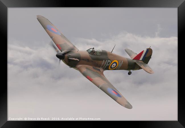 Hawker Hurricane Mk Ib Framed Print by Steve de Roeck