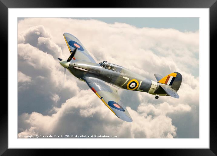 Flying High; Royal Navy Hawker Sea Hurricane. Framed Mounted Print by Steve de Roeck