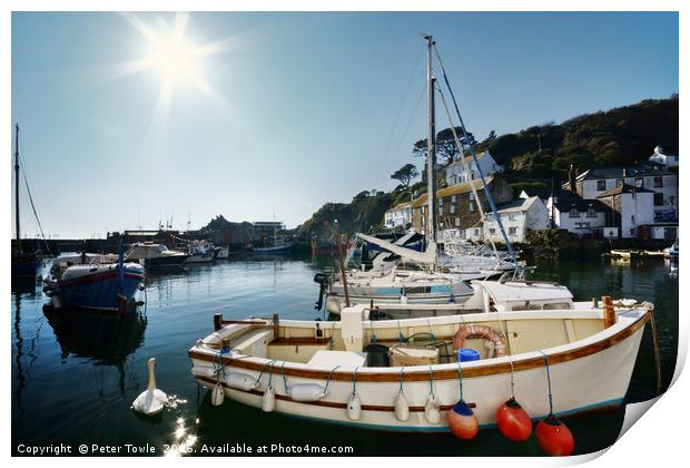 Polperro harbour, Cornwall  Print by Peter Towle