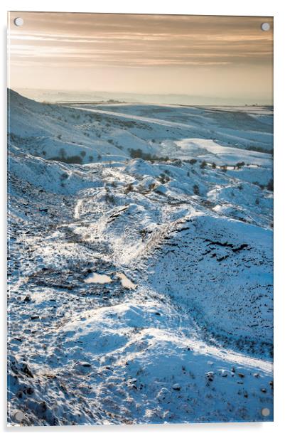 Coombes edge in winter Acrylic by Andrew Kearton