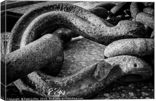 Shackle and chains. Canvas Print by Paul Cullen