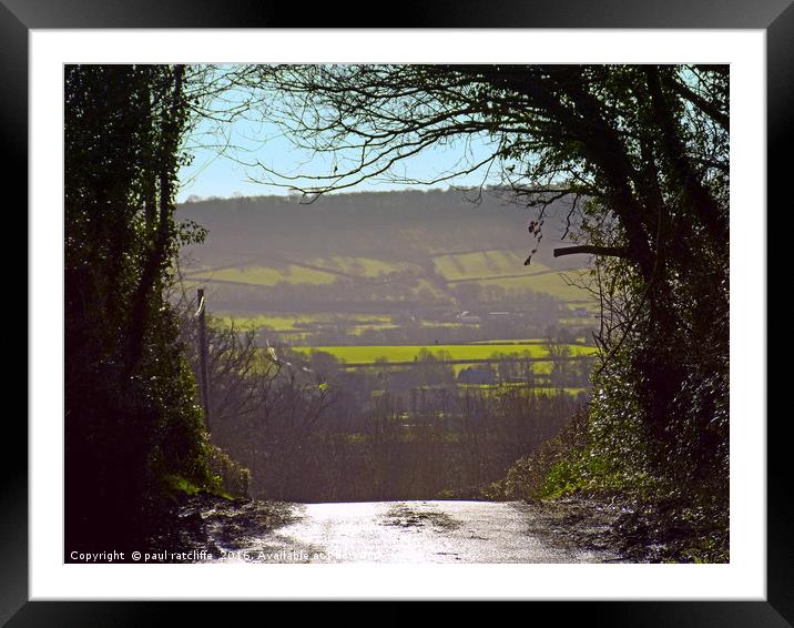 lanes end Framed Mounted Print by paul ratcliffe