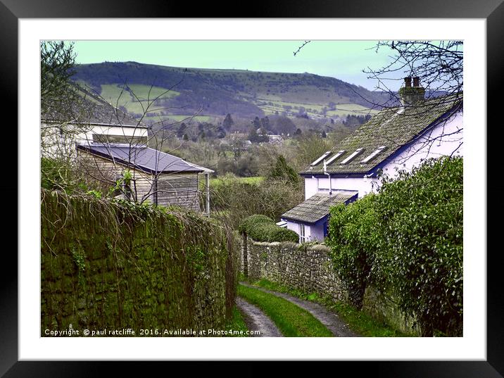 hay on wye lane Framed Mounted Print by paul ratcliffe