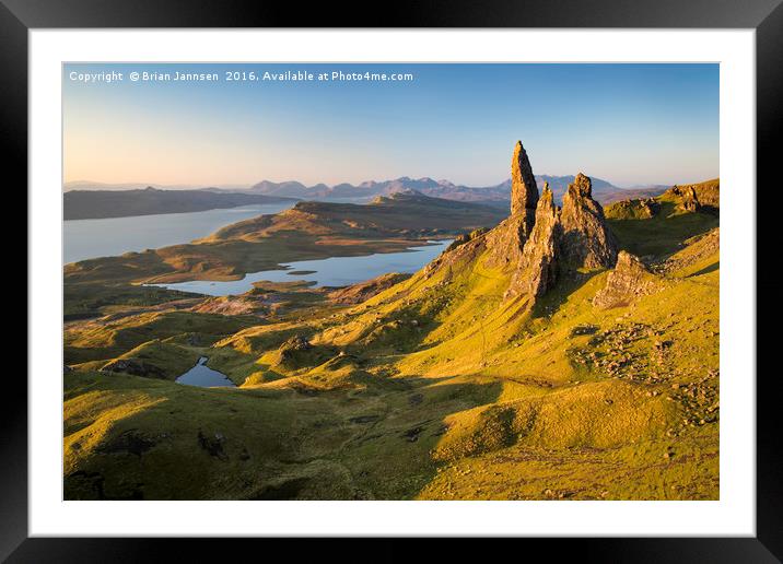 Dawn over Old Man of Storr  Framed Mounted Print by Brian Jannsen