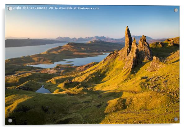 Dawn over Old Man of Storr  Acrylic by Brian Jannsen