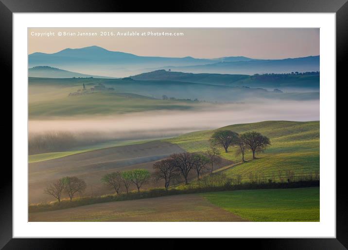 Tuscan Countryside Framed Mounted Print by Brian Jannsen