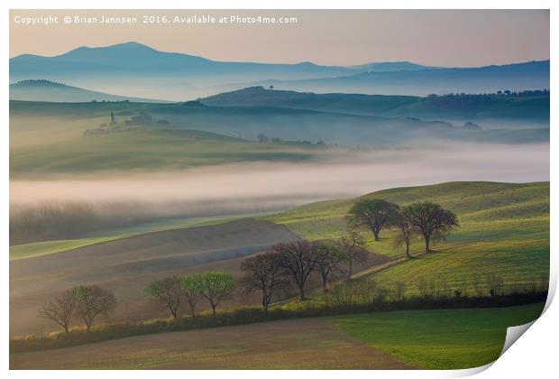 Tuscan Countryside Print by Brian Jannsen