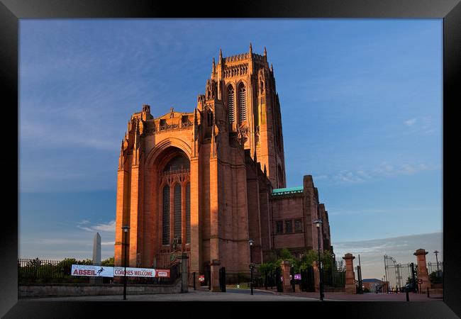 LIVERPOOL ANGLICAN CATHEDRAL NORTH FRONT Framed Print by John Hickey-Fry
