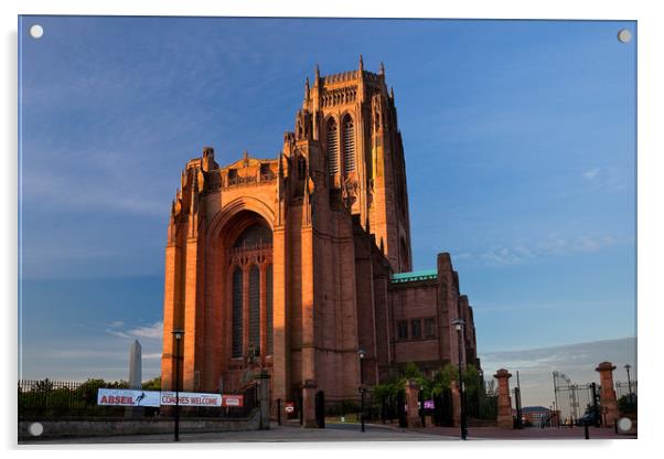 LIVERPOOL ANGLICAN CATHEDRAL NORTH FRONT Acrylic by John Hickey-Fry