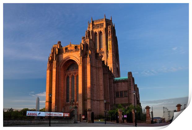 LIVERPOOL ANGLICAN CATHEDRAL NORTH FRONT Print by John Hickey-Fry