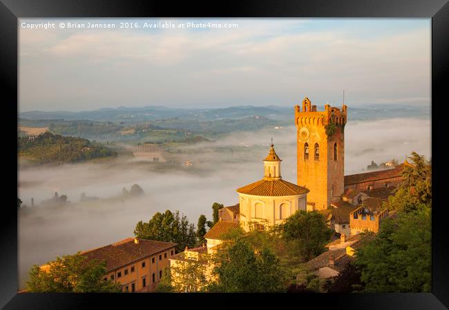 San Miniato Dawn Framed Print by Brian Jannsen