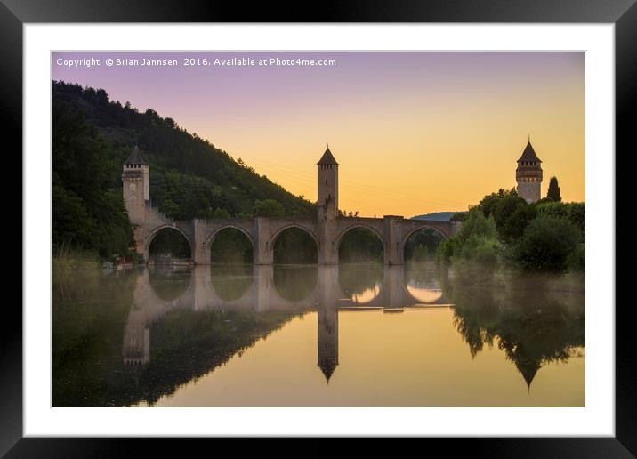 Pont Valentre Cahors Framed Mounted Print by Brian Jannsen