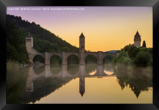 Pont Valentre Cahors Framed Print by Brian Jannsen