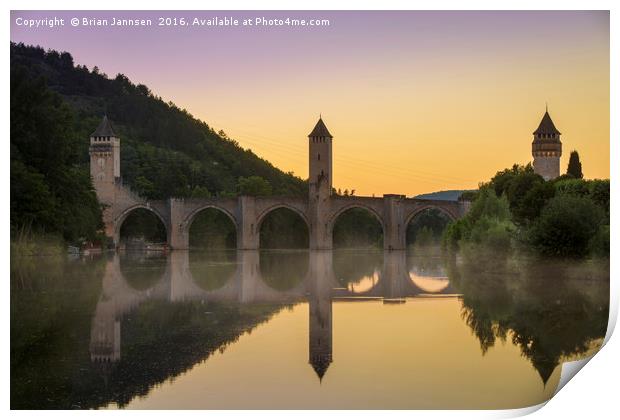 Pont Valentre Cahors Print by Brian Jannsen