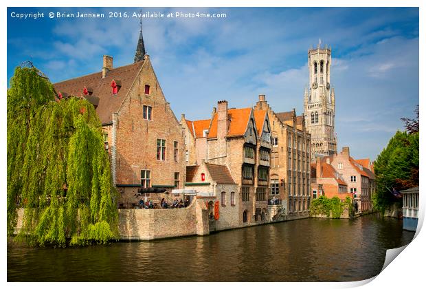Bruges Canal  Print by Brian Jannsen