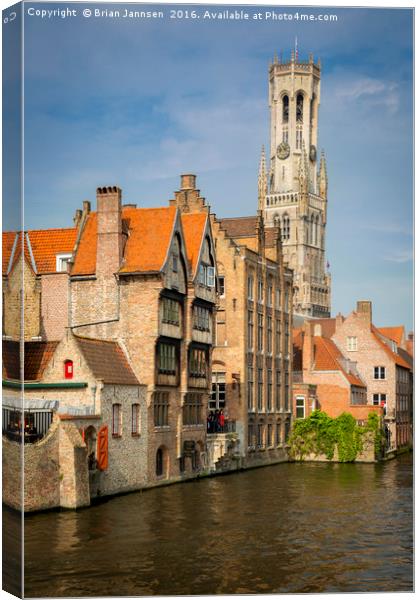Bruges Canal Canvas Print by Brian Jannsen