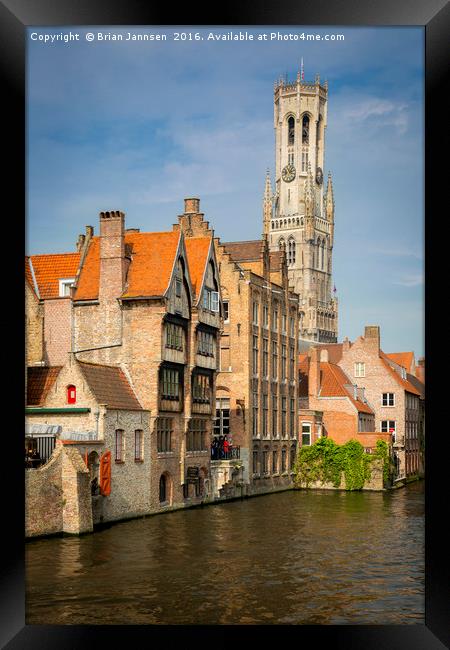 Bruges Canal Framed Print by Brian Jannsen