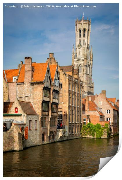 Bruges Canal Print by Brian Jannsen