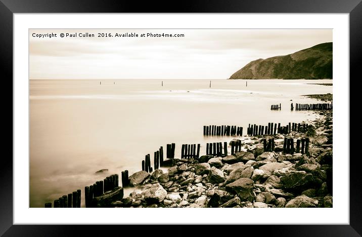 Lynmouth Sea Defences Framed Mounted Print by Paul Cullen