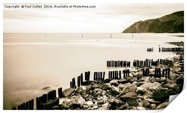 Lynmouth Sea Defences Print by Paul Cullen