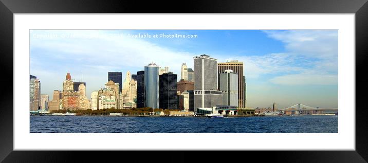 The Big Apple New York x2 Framed Mounted Print by Judith Lightfoot