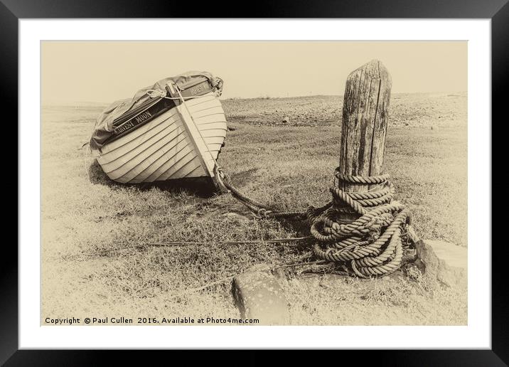 Boat at Porlock Weir. Framed Mounted Print by Paul Cullen