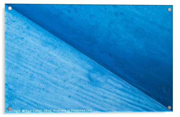 Abstract blue diagonal. Acrylic by Paul Cullen