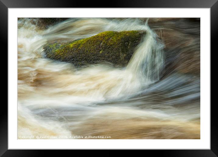 Rock in the river Framed Mounted Print by Paul Cullen