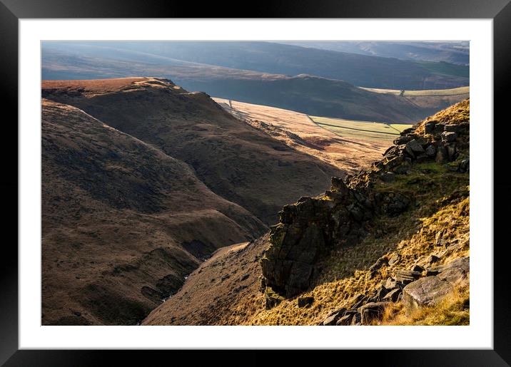 A High Peak landscape Framed Mounted Print by Andrew Kearton