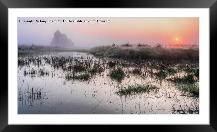 Church in the Mist Framed Mounted Print by Tony Sharp LRPS CPAGB