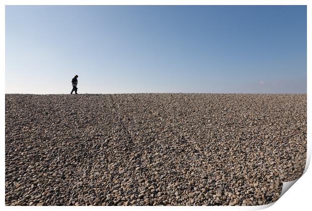 Pebble beach, Wales Print by Gary Finnigan
