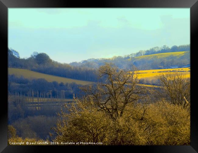 the wye valley , herefordshire Framed Print by paul ratcliffe