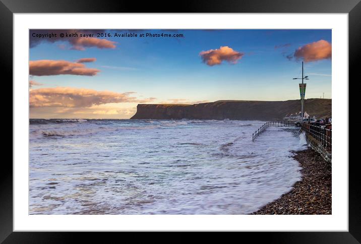 Saltburn Beach Framed Mounted Print by keith sayer