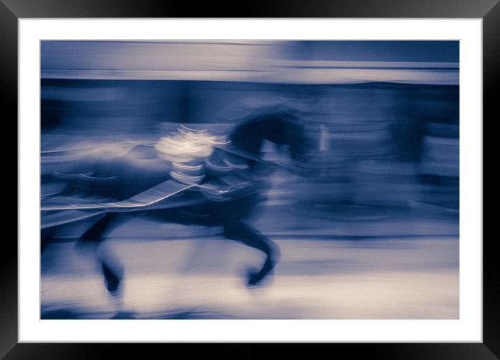 Galloping Horse Framed Mounted Print by Mick Sadler ARPS