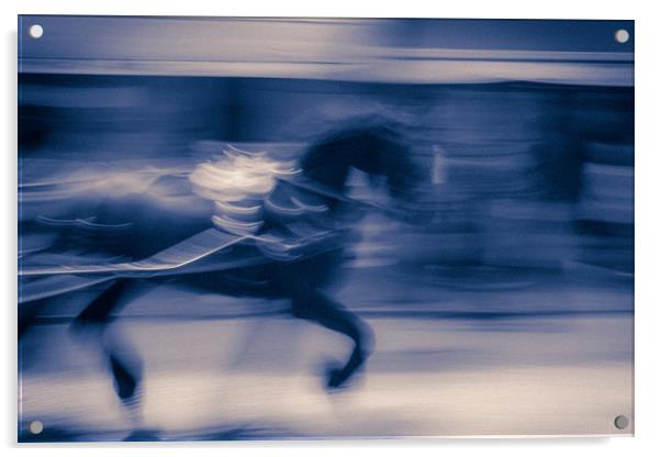 Galloping Horse Acrylic by Mick Sadler ARPS